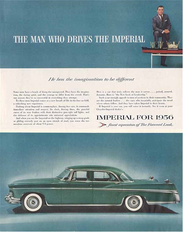 Chrysler Imperial 1956 #423 publicidad impresa