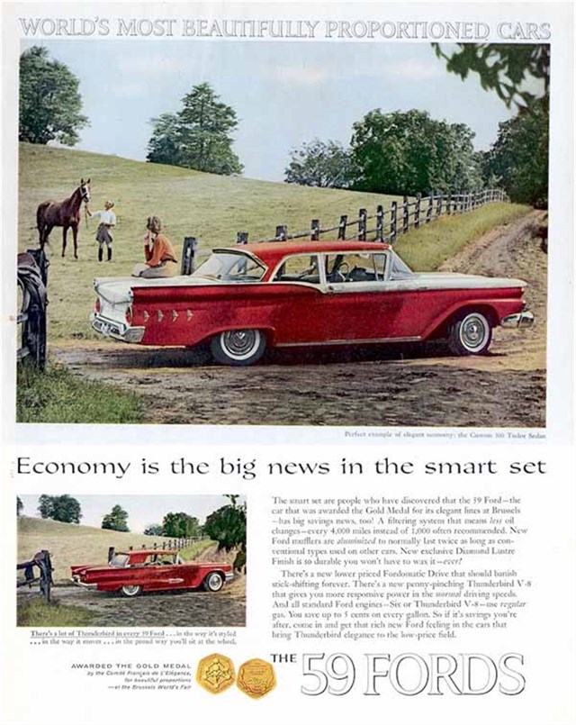Ford Custom 300 1959 #224 publicidad impresa