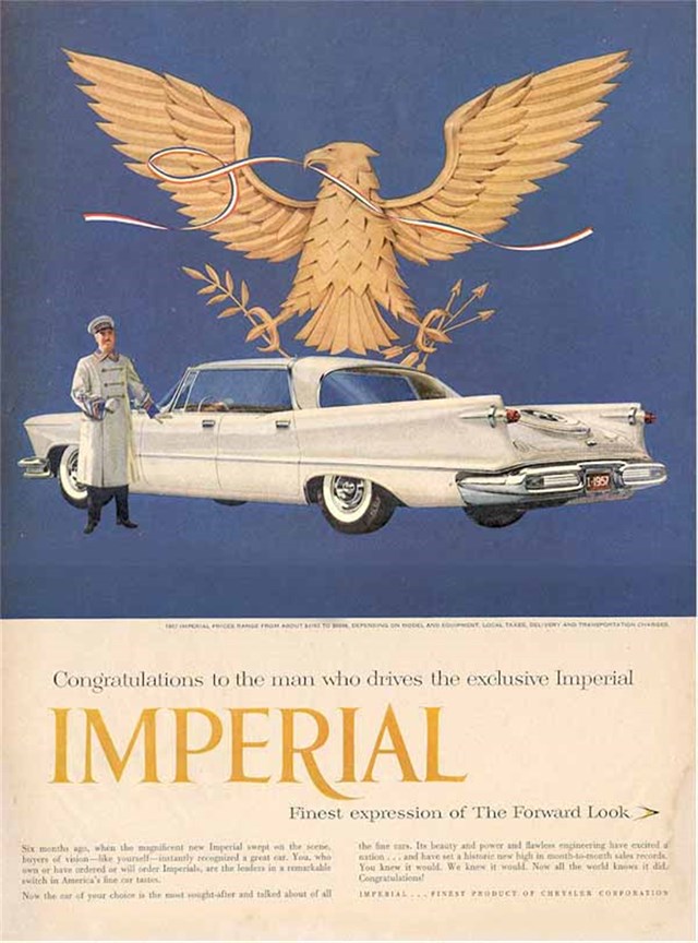 Chrysler Imperial 1957 #424 publicidad impresa