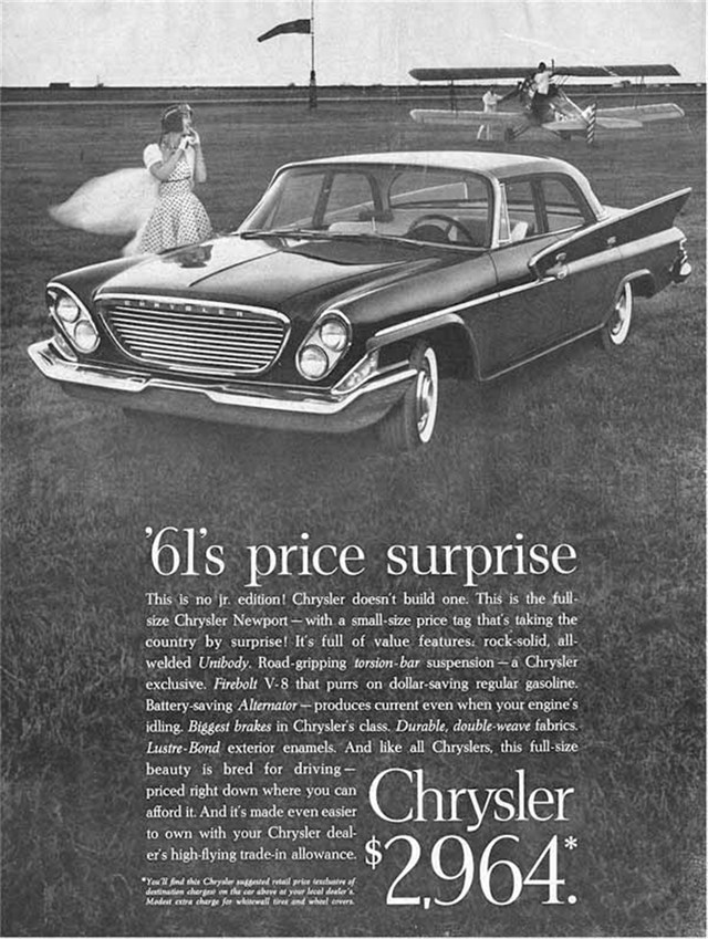 Chrysler New Yorker 1961 #554 publicidad impresa