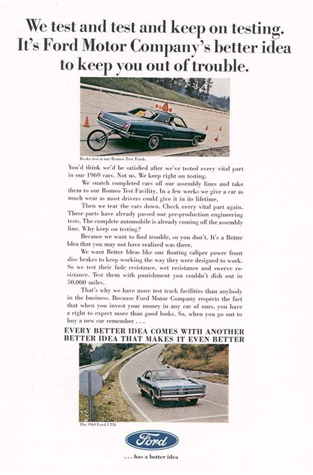 Ford LTD 1969 #836 publicidad impresa