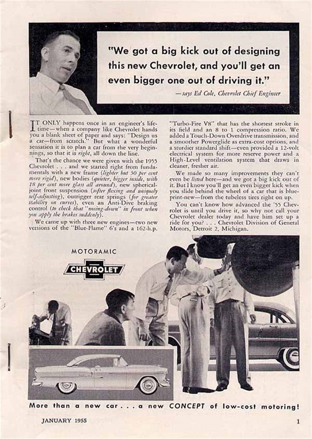 Chevrolet Bel Air 1955 #128 publicidad impresa