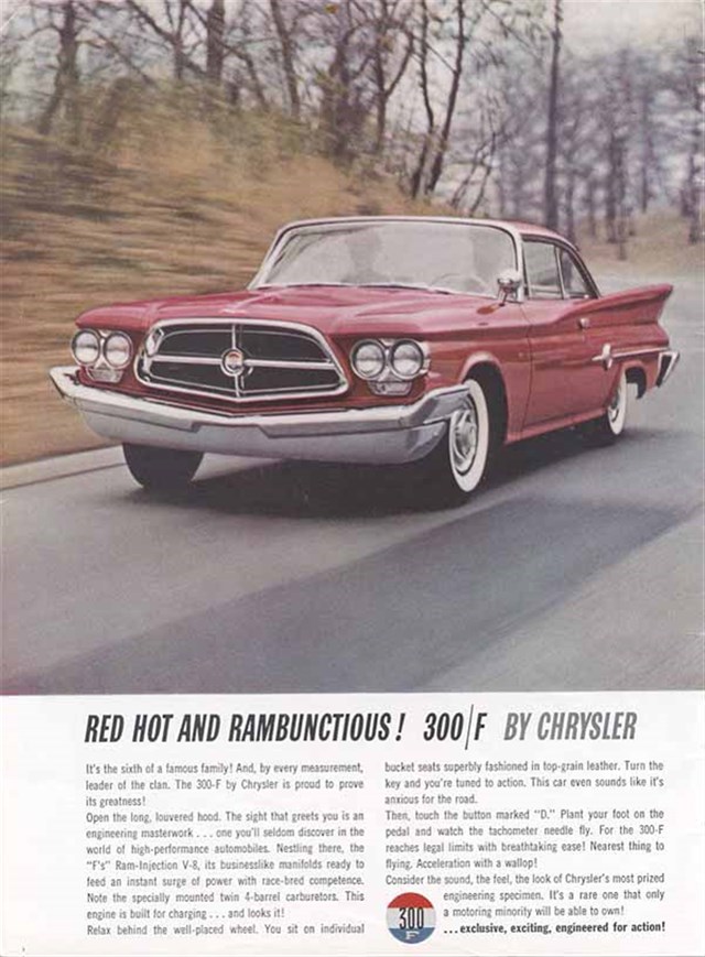 Chrysler 300 1960 #555 publicidad impresa
