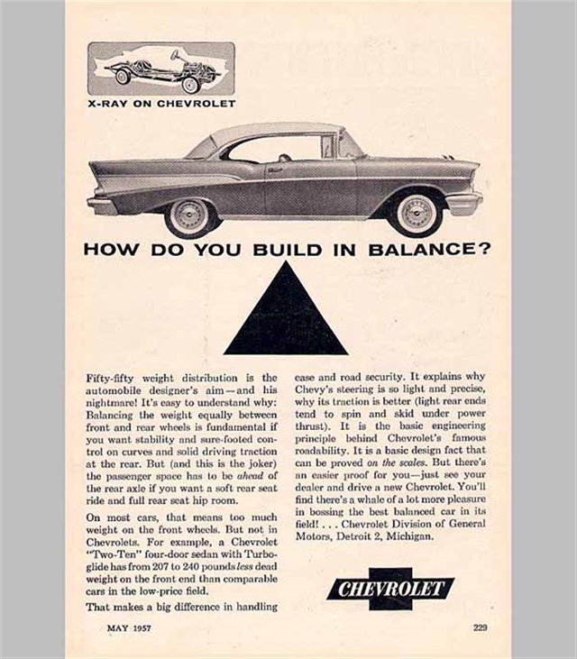 Chevrolet Bel Air 1957 #937 publicidad impresa
