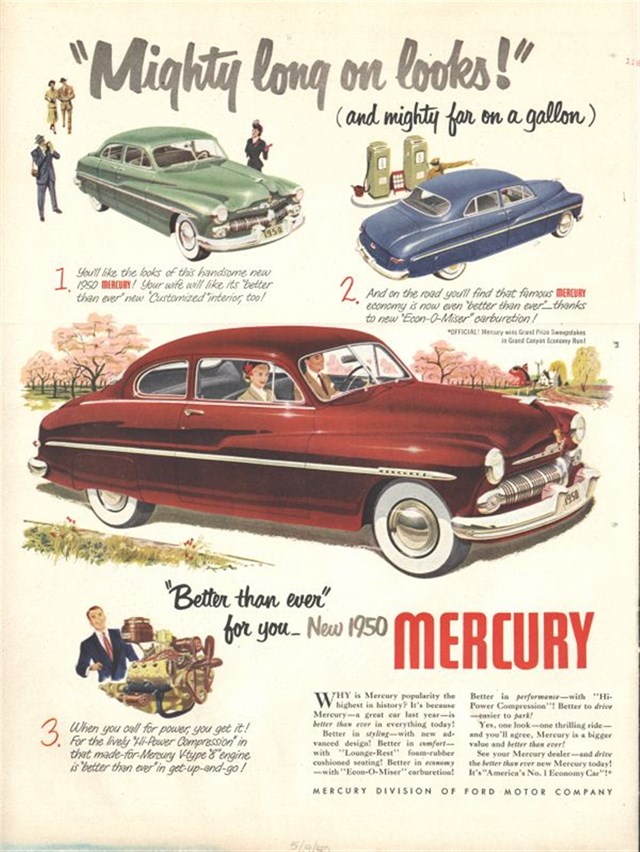 Mercury Varios 1950 #52 publicidad impresa