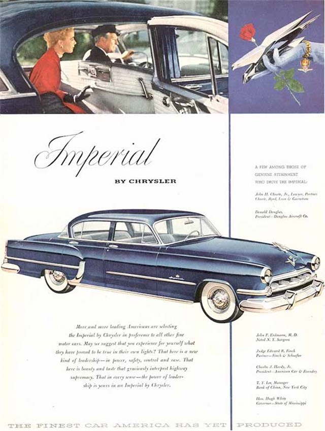 Chrysler Imperial 1954 #426 publicidad impresa