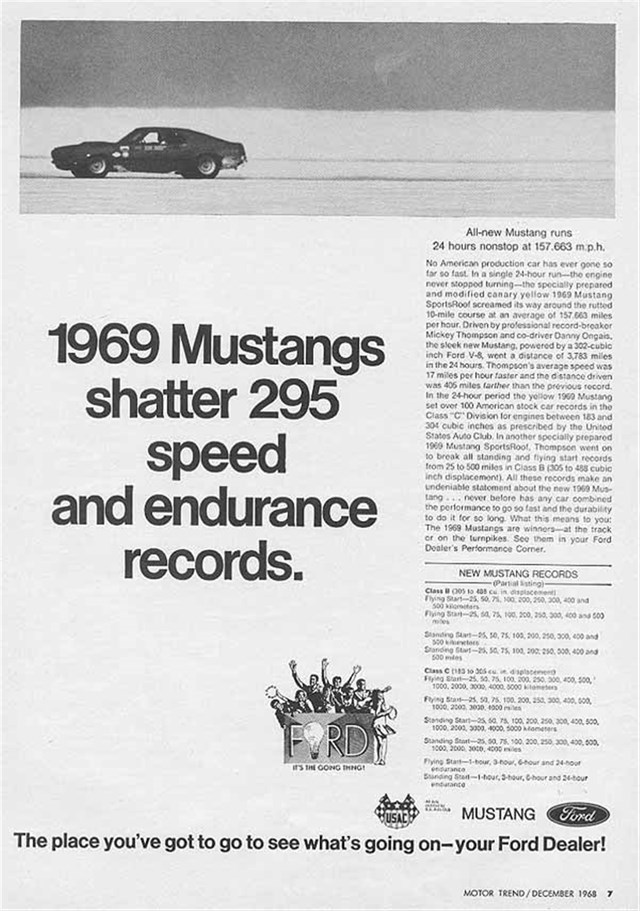 Ford Mustang 1969 #838 publicidad impresa