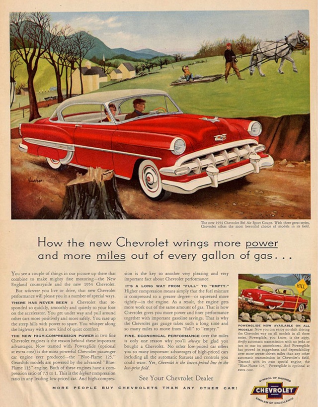 Chevrolet Bel Air 1954 #1233 publicidad impresa