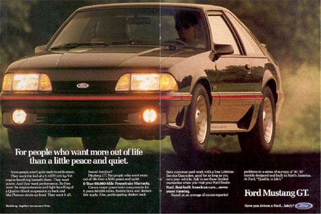 Advertising of Ford Mustang 1988 #1136