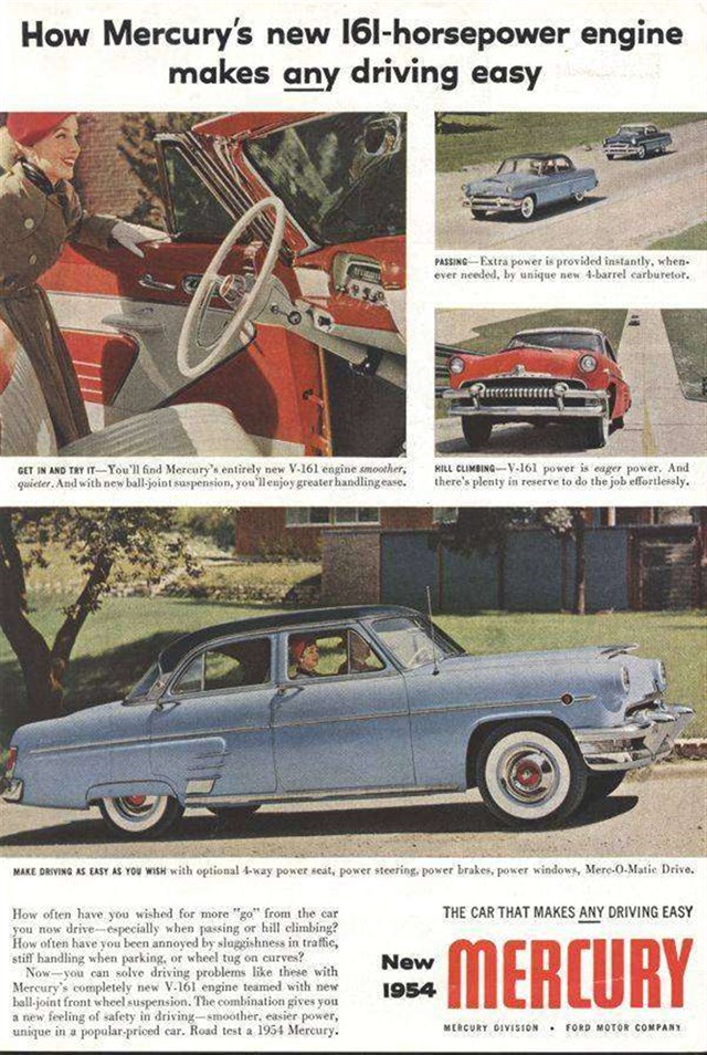 Mercury Monterey 1954 #54 publicidad impresa