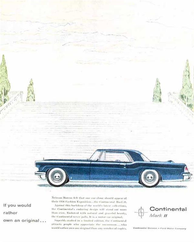 Lincoln Continental 1956 #428 publicidad impresa