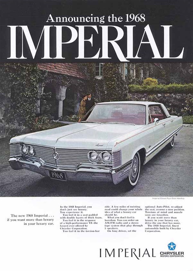 Chrysler Imperial 1968 #840 publicidad impresa