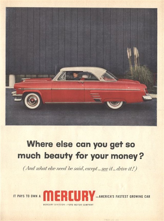 Mercury Monterey 1954 #55 publicidad impresa