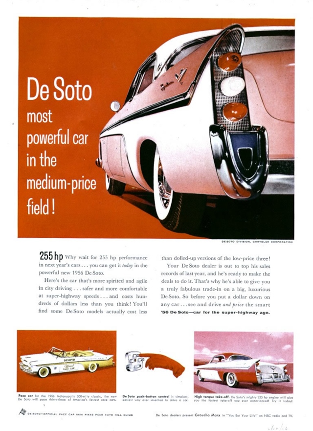 DeSoto Sportsman 1956 #1191 publicidad impresa