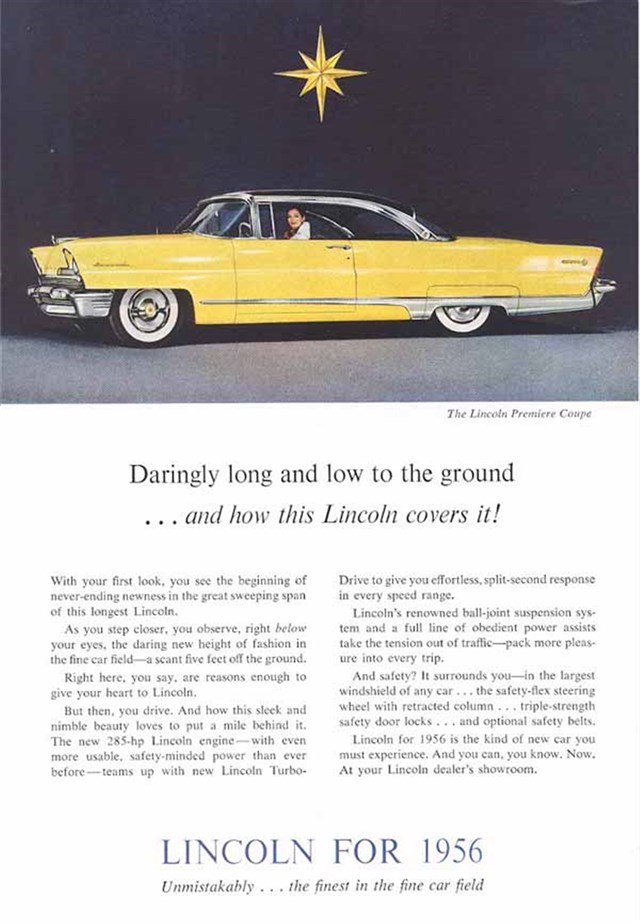 Lincoln Premiere 1956 #430 publicidad impresa