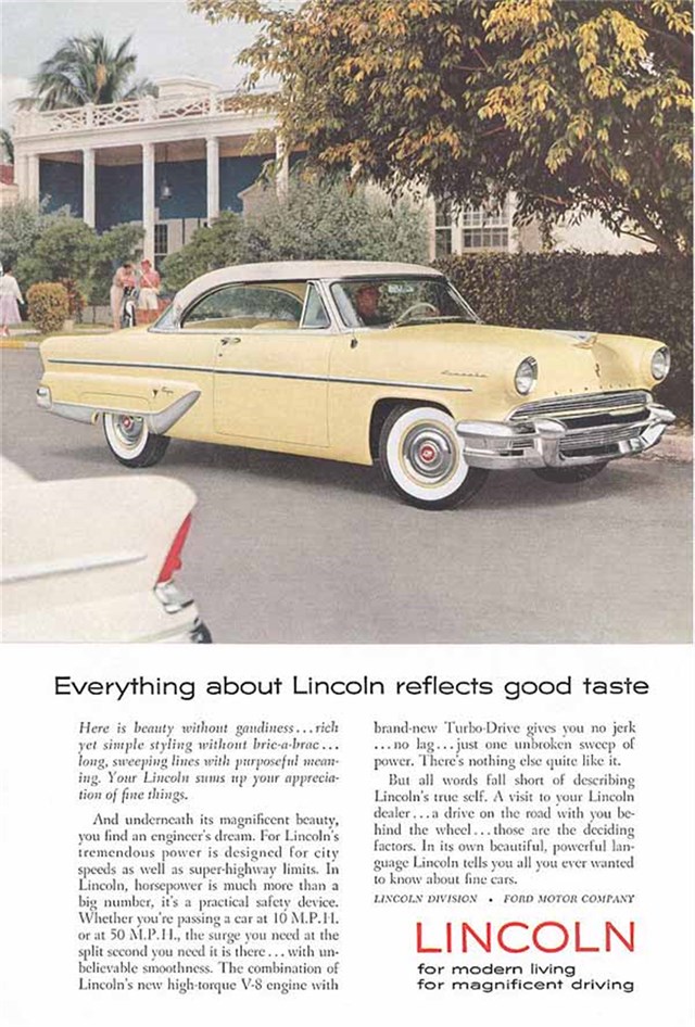 Lincoln Capri 1955 #431 publicidad impresa