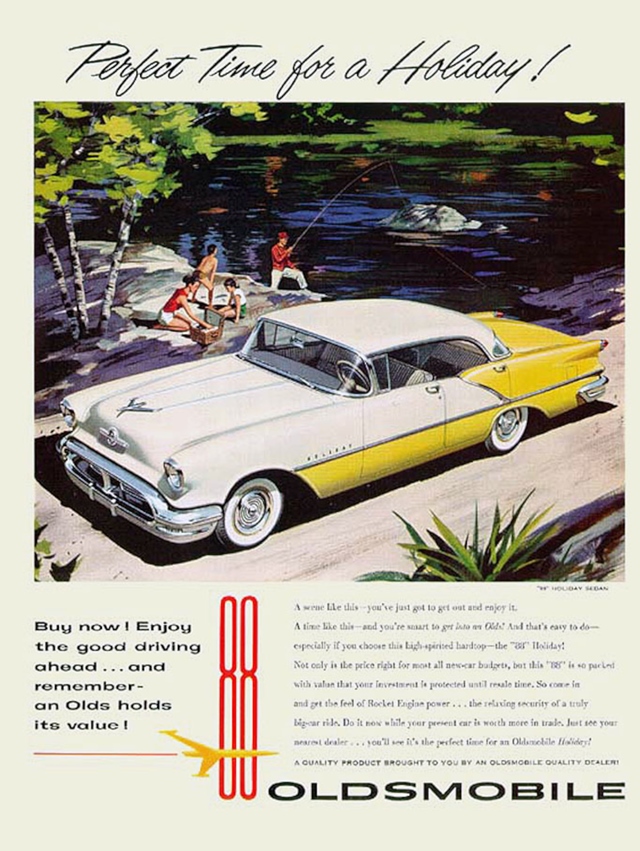 Advertising of Oldsmobile Holiday 1956 #1236