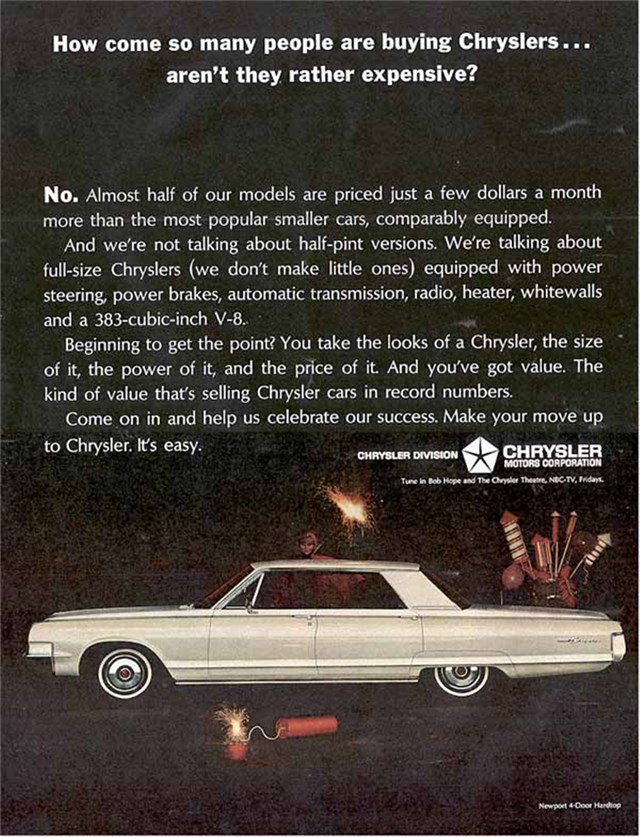 Chrysler Newport 1965 #644 publicidad impresa
