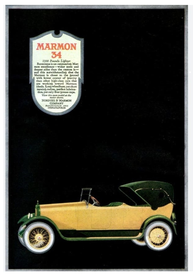 Advertising of Marmon Model 34 1918 #1193