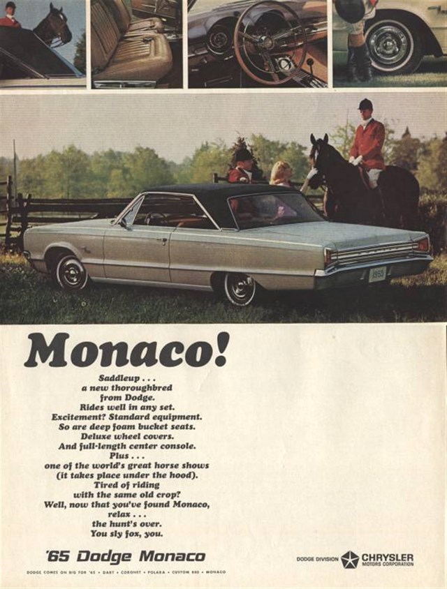 Dodge Monaco 1965 #59 publicidad impresa