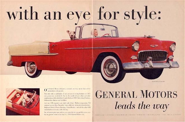 Advertising of Chevrolet Bel Air 1955 #136
