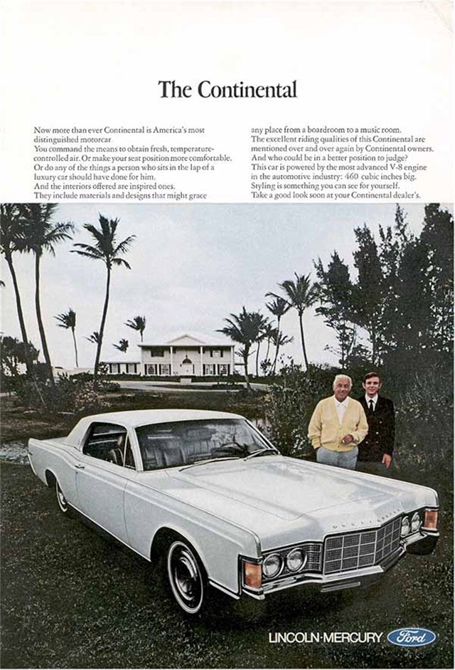 Lincoln Continental 1969 #845 publicidad impresa