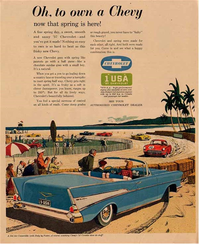 Chevrolet Bel Air 1957 #945 publicidad impresa