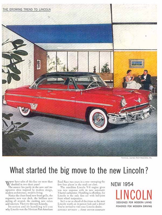 Lincoln Capri 1954 #434 publicidad impresa
