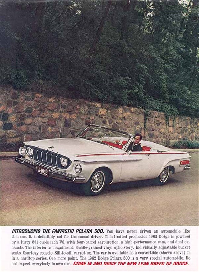 Dodge Polara 1962 #646 publicidad impresa