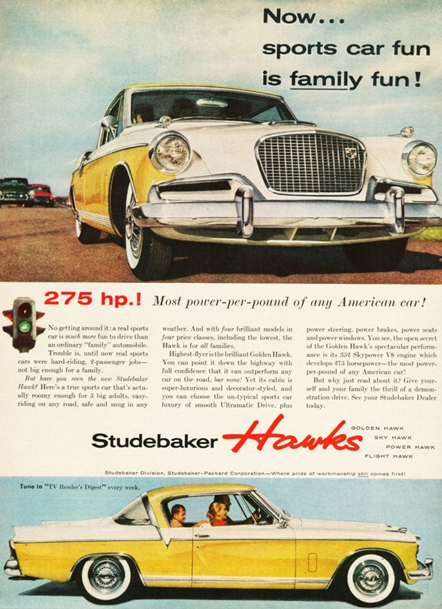 Advertising of Studebaker Silver Hawk 1956 #1239