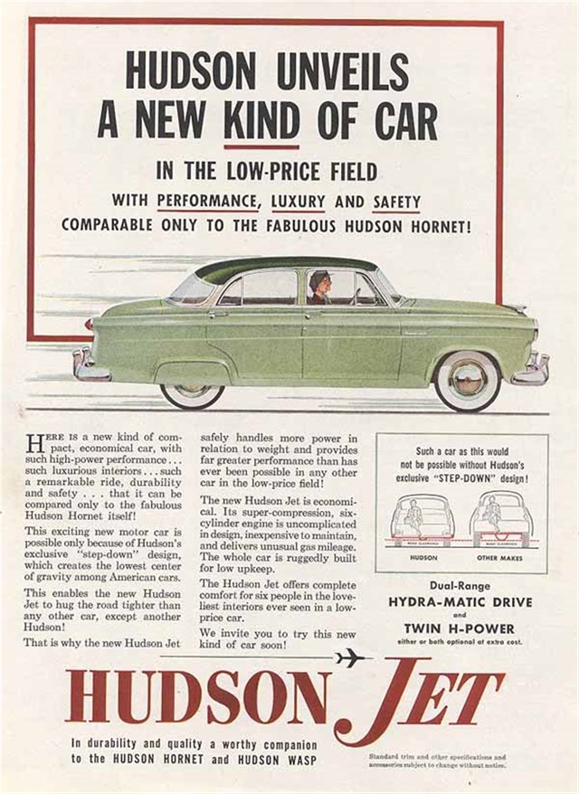 Hudson Hornet 1953 #335 publicidad impresa