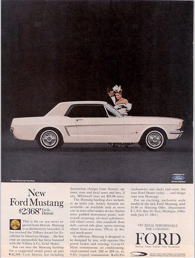 Ford Mustang 1964 #1047 publicidad impresa