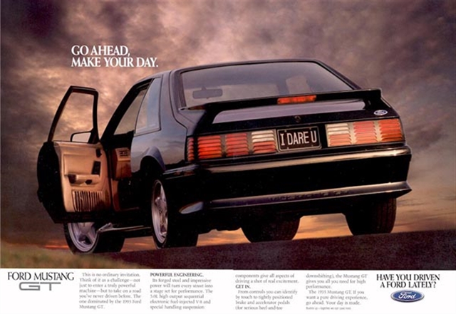 Ford Mustang 1992 #1144 publicidad impresa