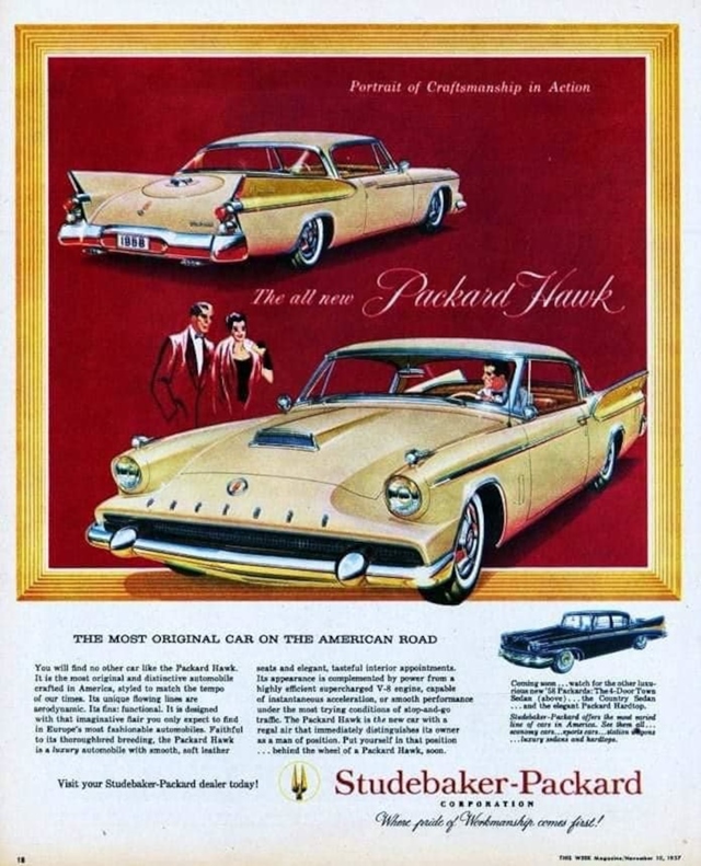 Advertising of Studebaker-Packard Hawk 1958 #1153