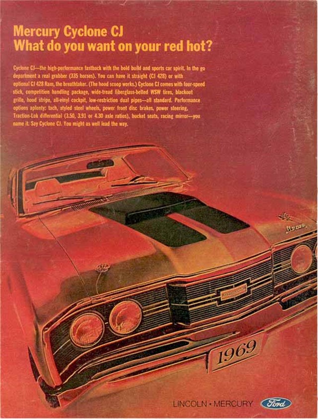 Mercury Cyclone 1969 #848 publicidad impresa