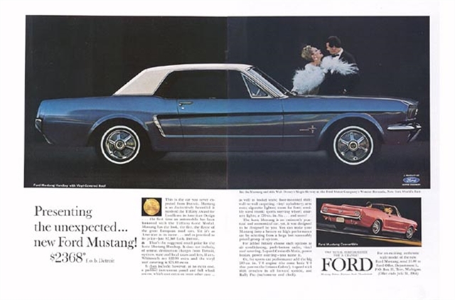 Ford Mustang 1964 #1048 publicidad impresa