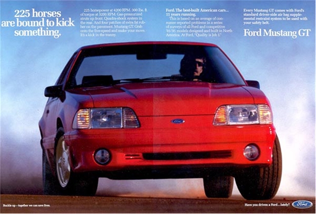 Ford Mustang 1993 #1145 publicidad impresa
