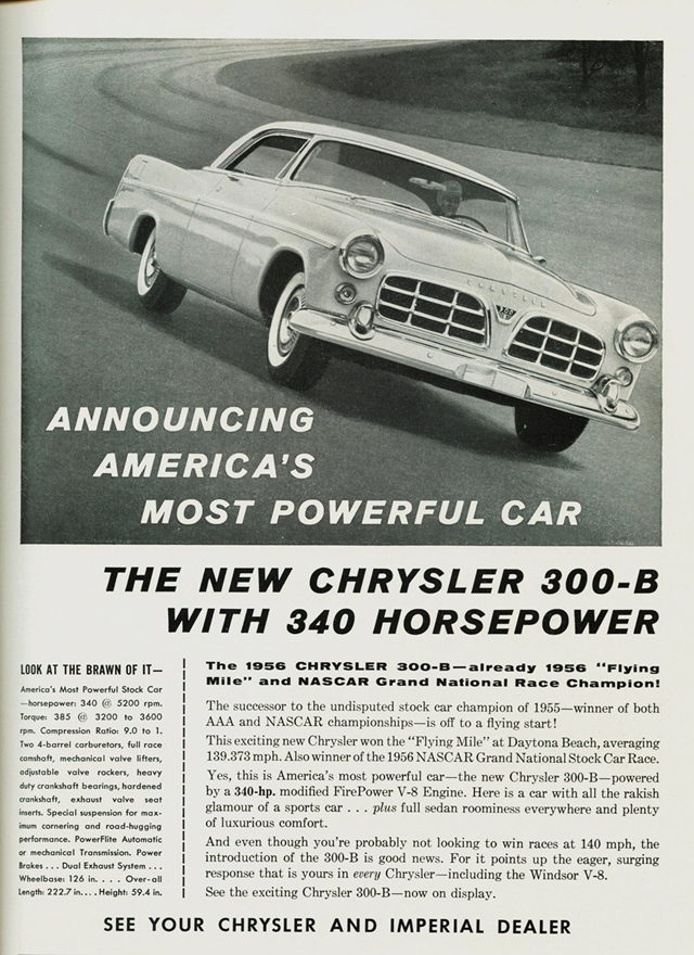 Advertising of Chrysler 300 1956 #1197