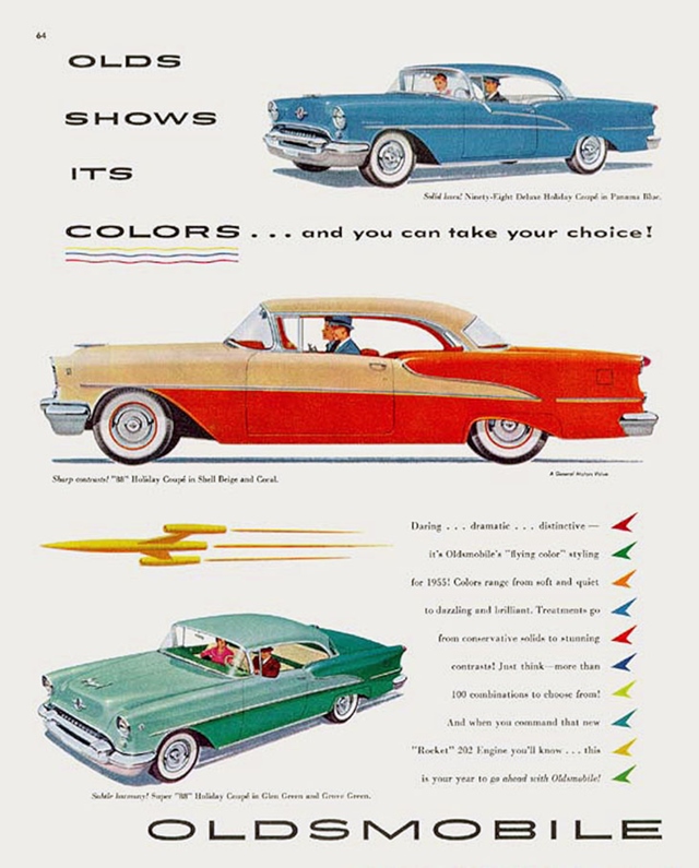 Advertising of Oldsmobile Holiday 1955 #1240