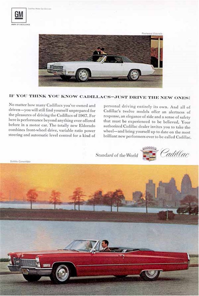 Cadillac de Ville 1967 #749 publicidad impresa