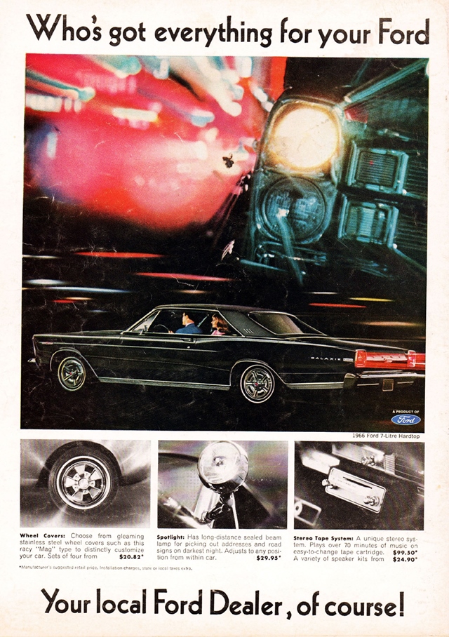 Ford Galaxie 1966 #1155 publicidad impresa