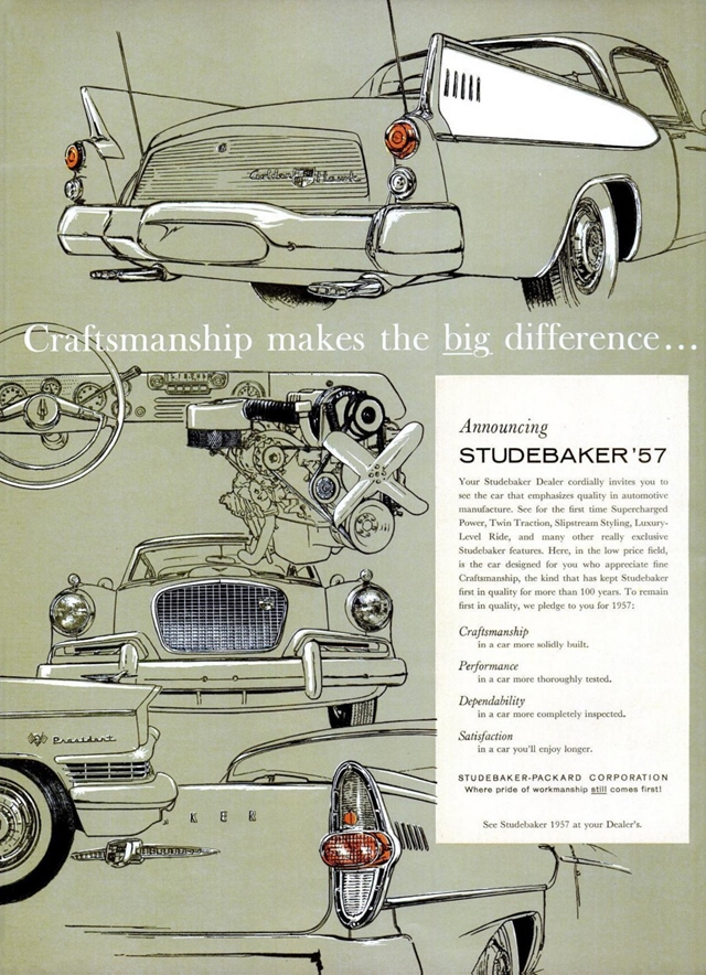 Advertising of Studebaker Silver Hawk 1957 #1241