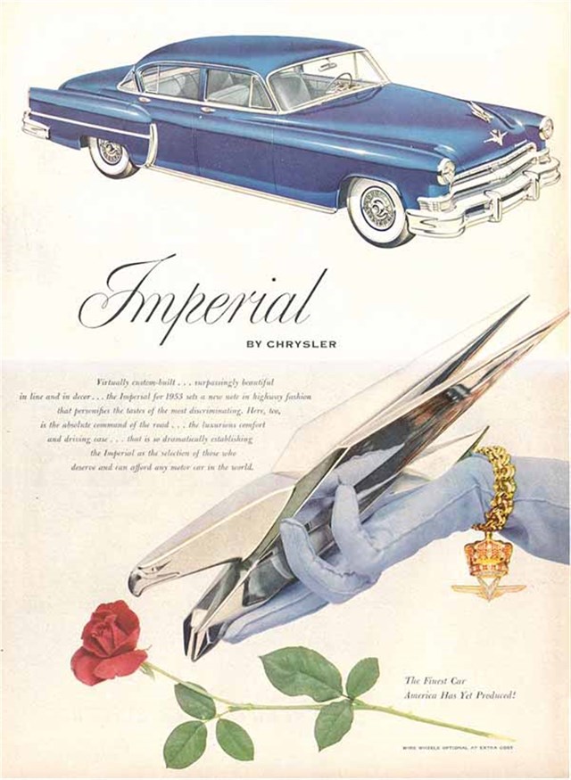 Chrysler Imperial 1953 #338 publicidad impresa
