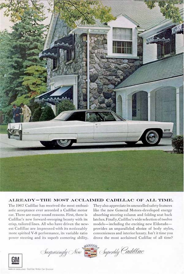 Cadillac de Ville 1967 #750 publicidad impresa