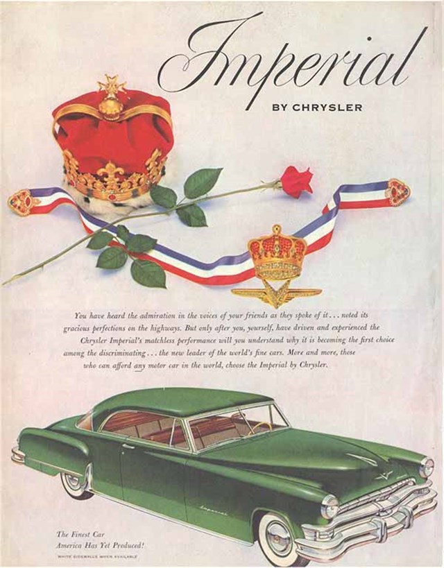 Advertising of Chrysler Imperial 1952 #339