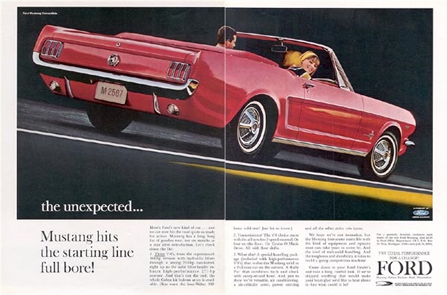 Ford Mustang 1964 #1050 publicidad impresa