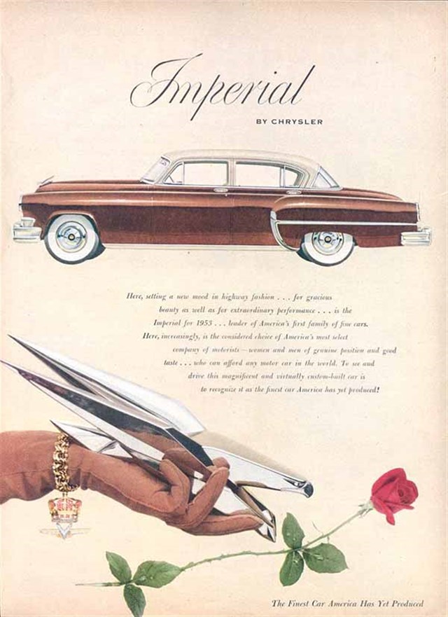 Advertising of Chrysler Imperial 1952 #340