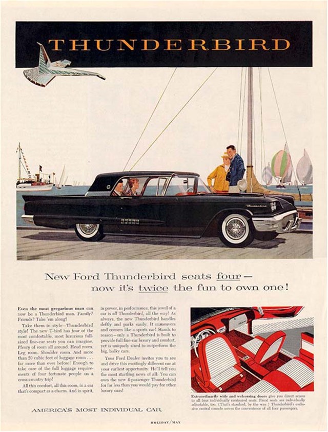 Ford Thunderbird 1958 #67 publicidad impresa