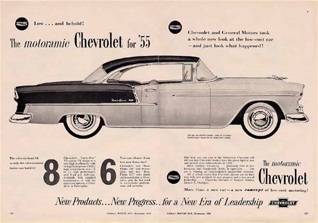 Advertising of Chevrolet Bel Air 1955 #144