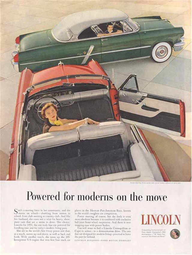 Advertising of Lincoln Varios 1953 #341